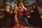 Palma Vecchio Madonna and Child with Commissioners